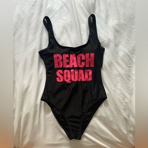 Cute “beach squad” one piece swim suit!!